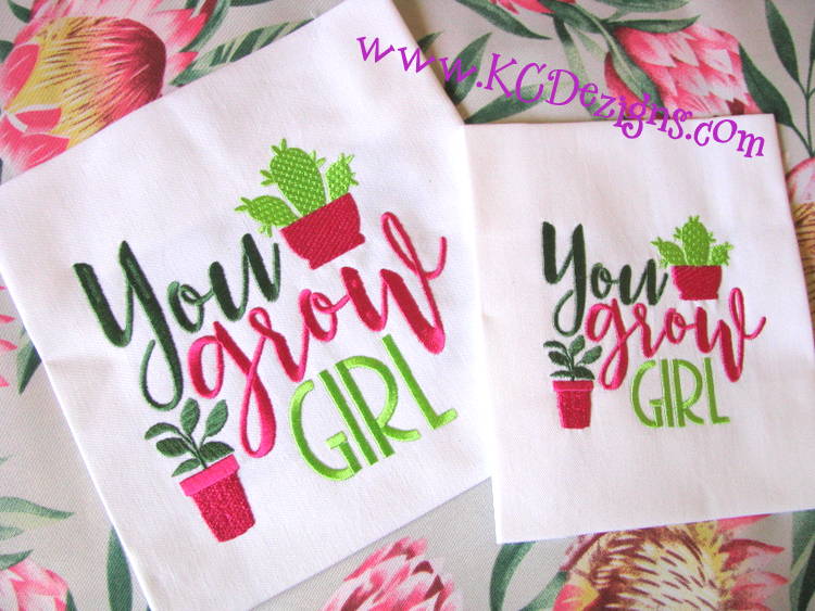 You Grow Girl Embroidery